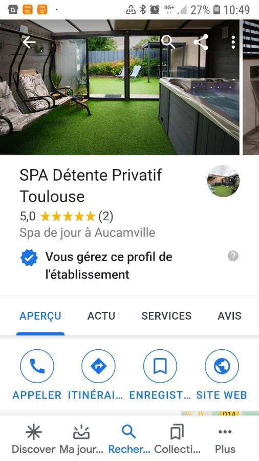 Spa Privatif Toulouse Jacuzzi Villa Aucamville Bagian luar foto